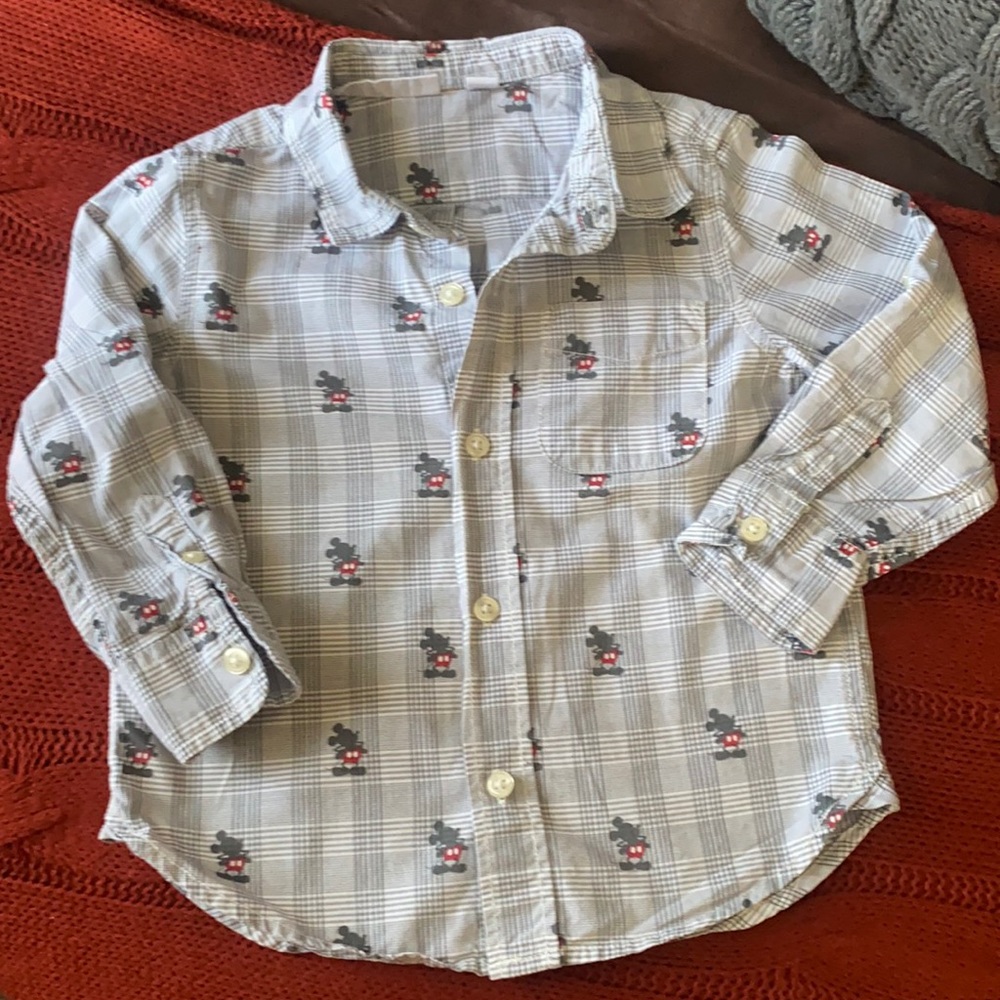 Mickey Mouse dressy button shirt